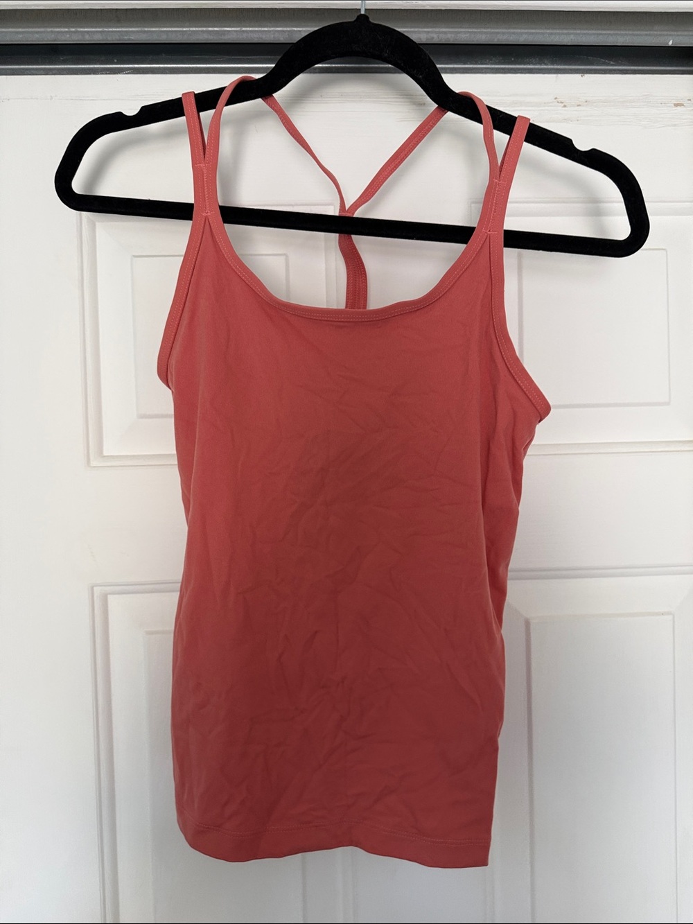PINK Victoria's Secret Coral Double-Strap Racerback Workout